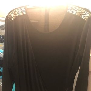 Women’s plus size black and gold dress Ashley Stewart